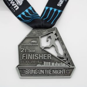 Custom 21.1km finisher medals