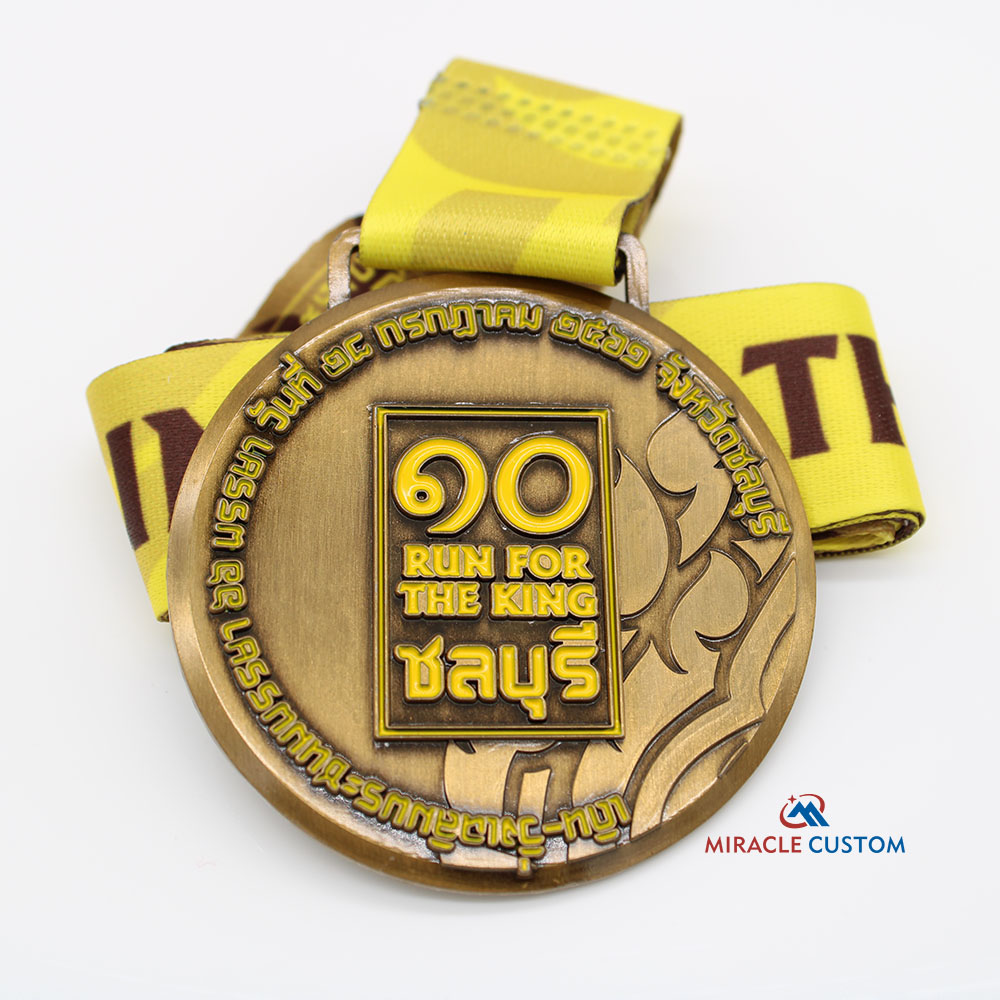 Custom Chonburi Run For The King 2019 Fun Run Medals