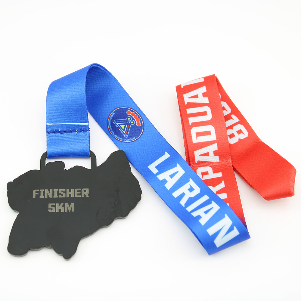 Custom Black Dye Race Medals