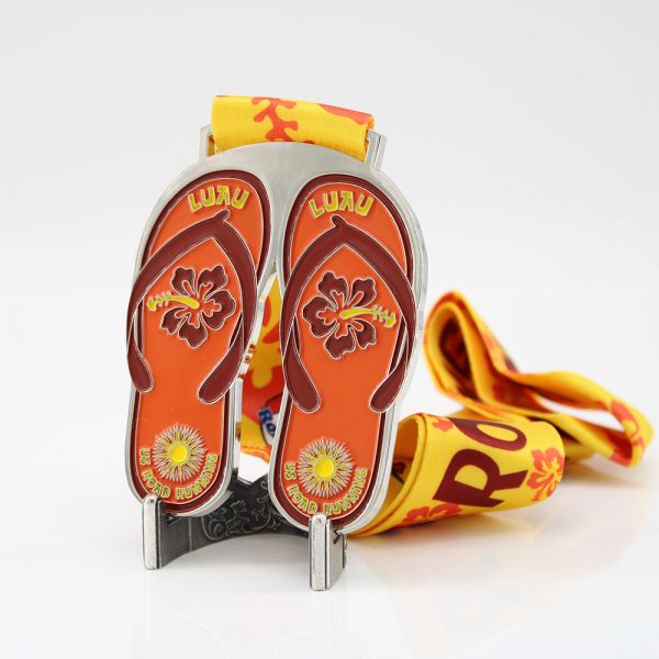 custom slipper shape medals