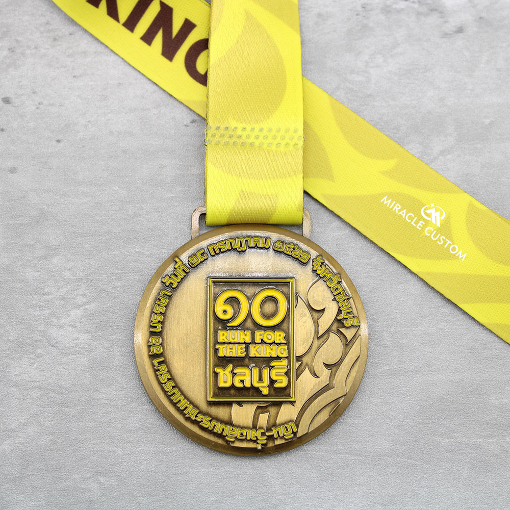 Custom Chonburi Run For The King 2019 Fun Run Medals