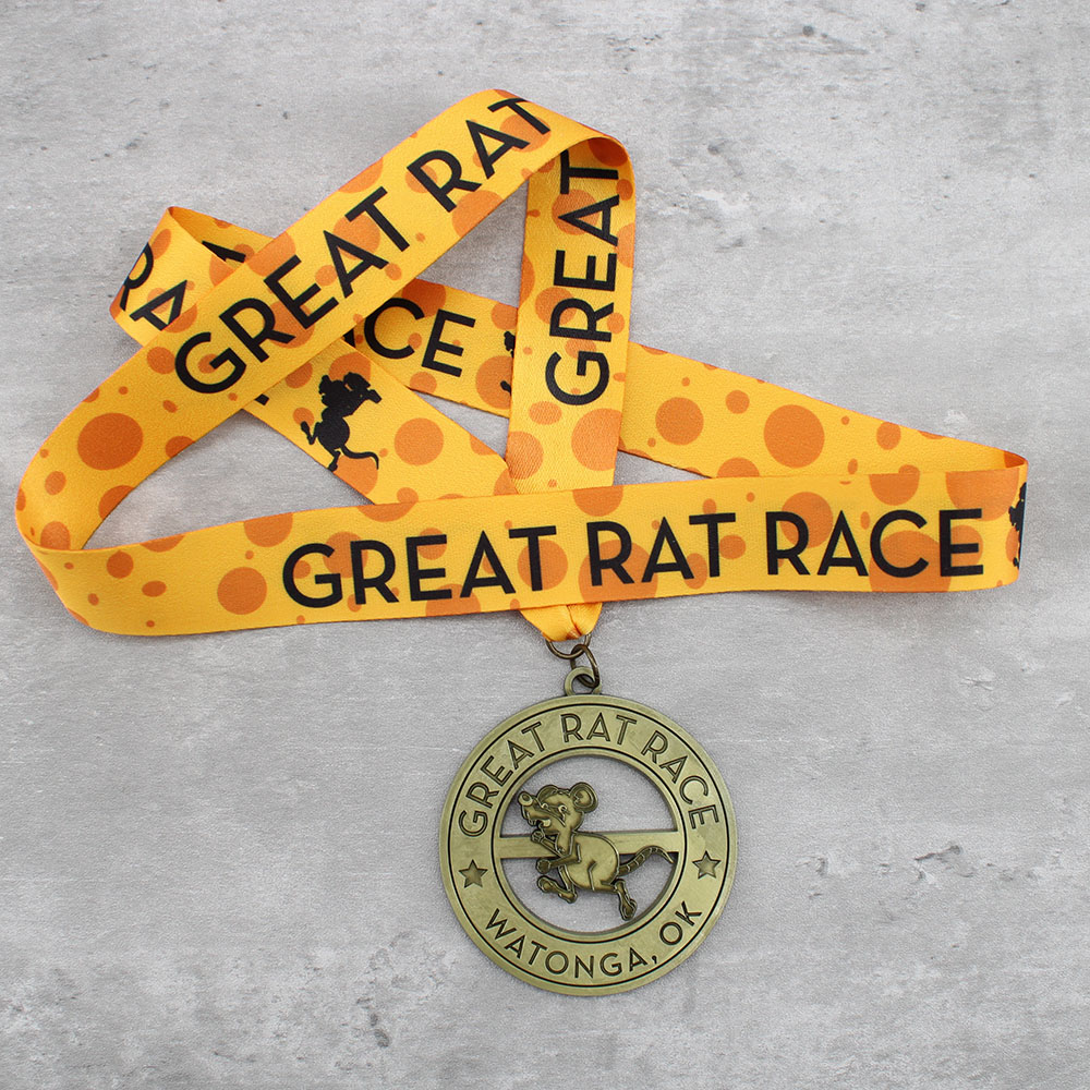 Custom Great Rat Race Spin Medals Sports Medals