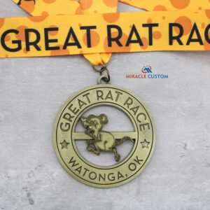 Custom Great Rat Race Spin Medals Sports Medals