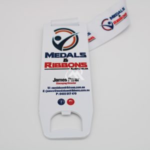 custom white Sprayed Paint Medals bottle opener medals