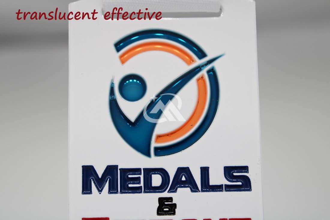 custom white Sprayed Paint Medals