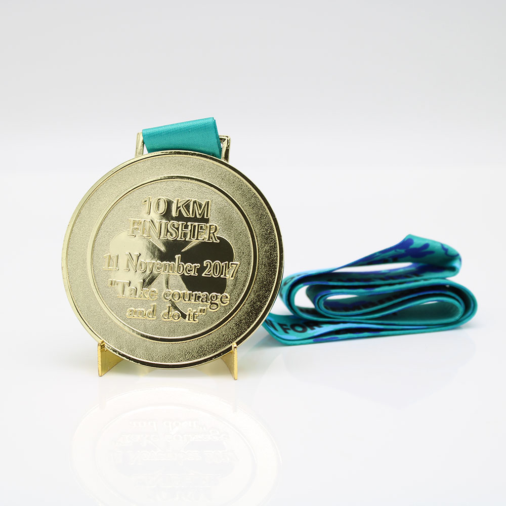 custom shiny race medals 10KM Finisher Medals