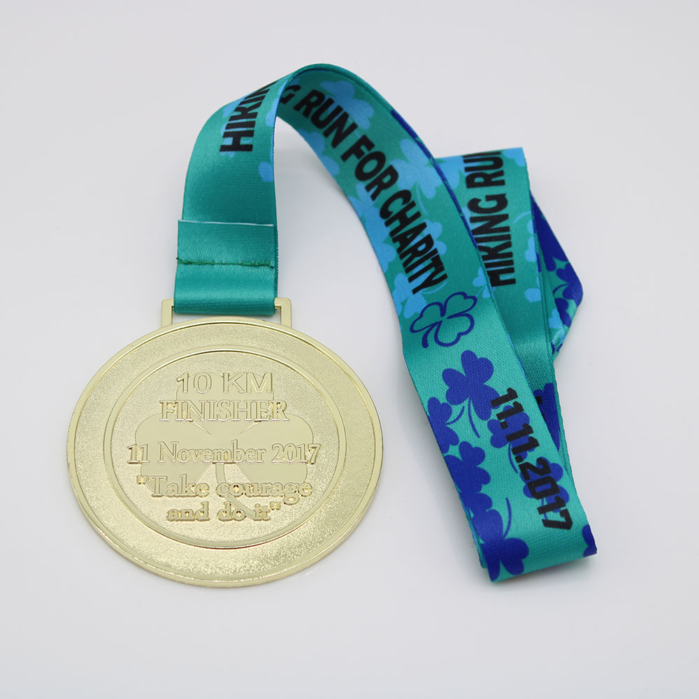 custom shiny race medals 10KM Finisher Medals