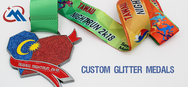 custom glitter medals