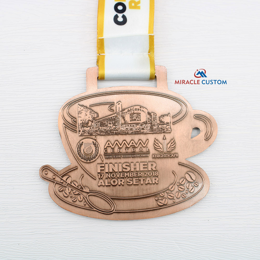 Custom Coffee Run 2018 6KM Fun Run Finisher Medals