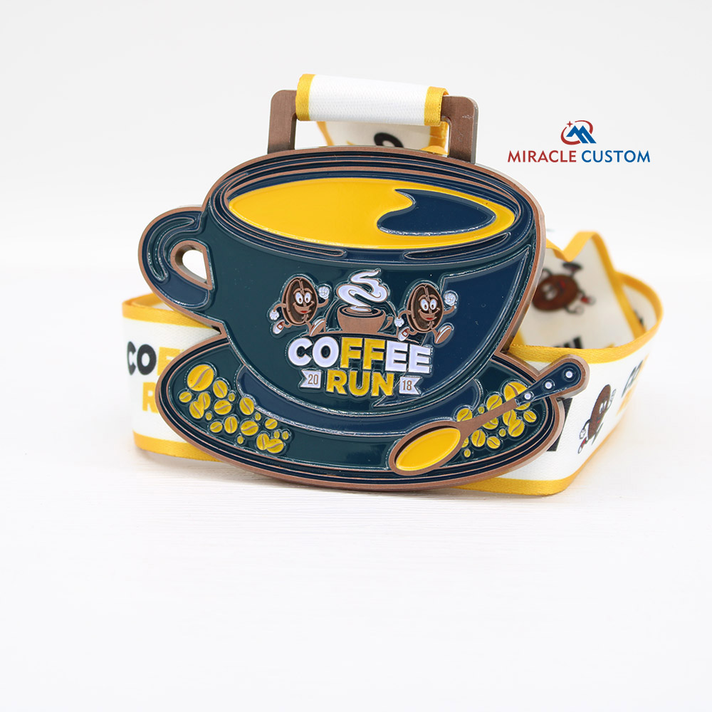 Custom Coffee Run 2018 6KM Fun Run Finisher Medals