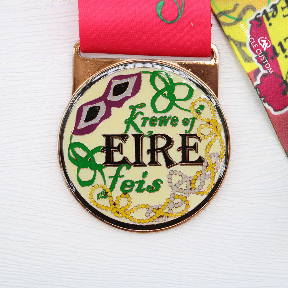 Custom Krewe of Eire Feis Race Medals