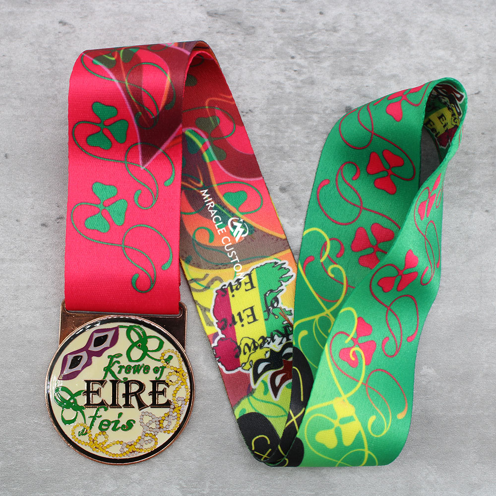 Custom Krewe of Eire Feis Race Medals