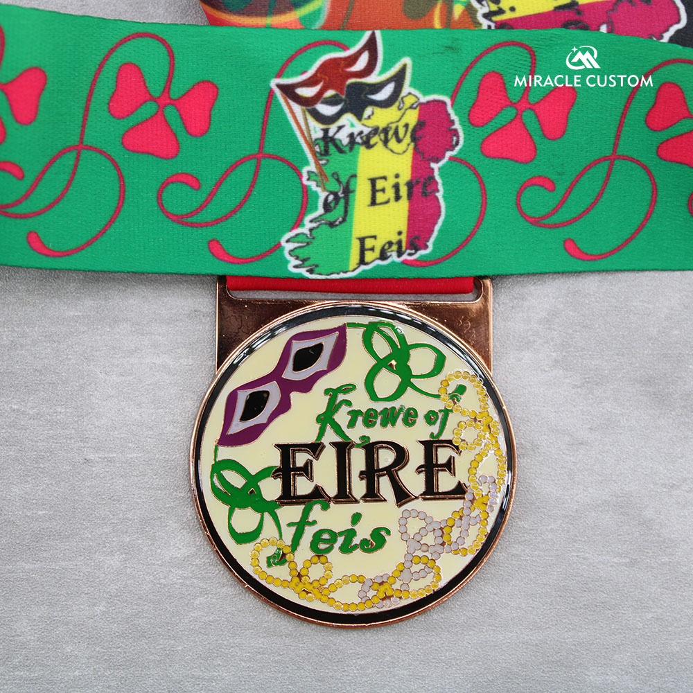 Custom Krewe of Eire Feis Race Medals