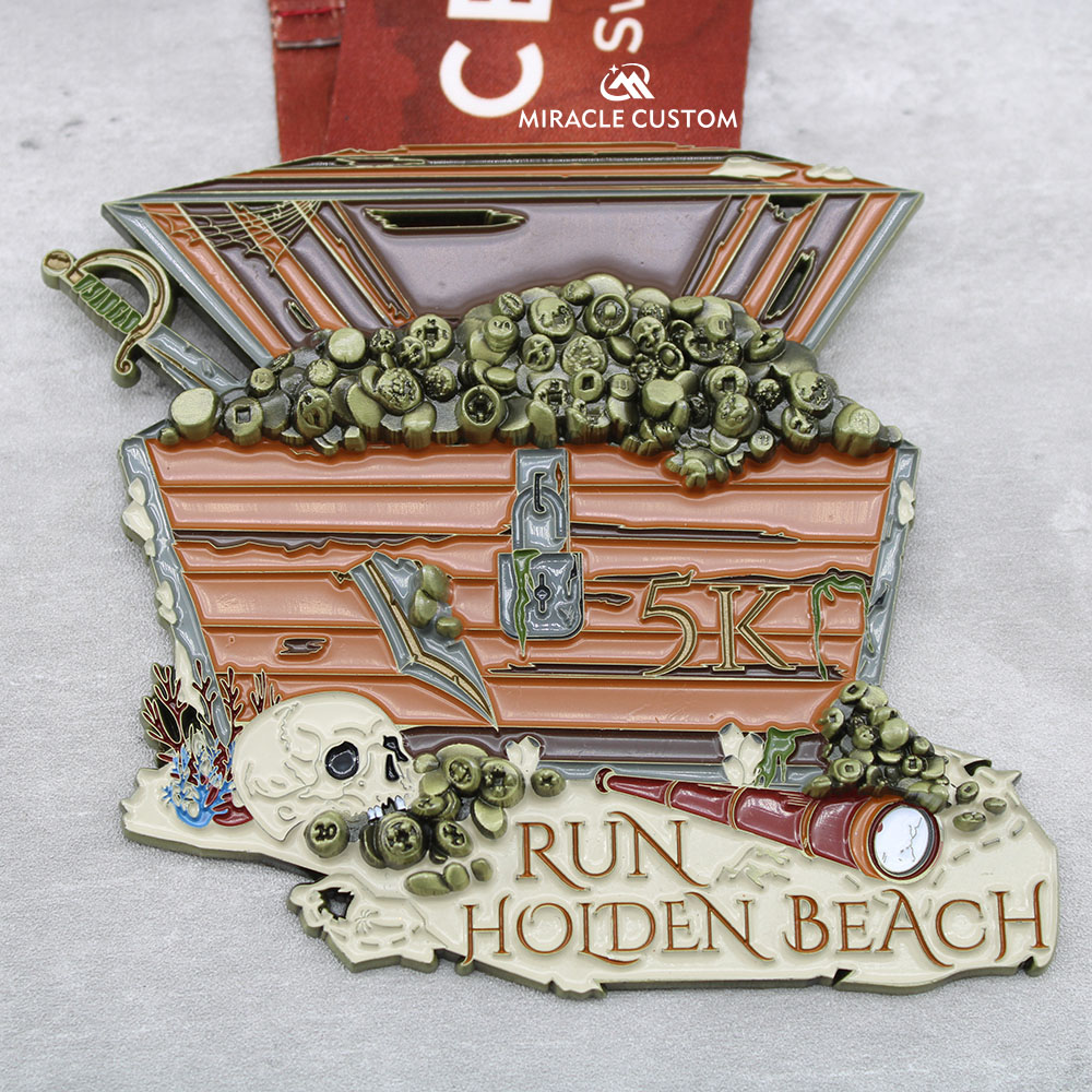 Custom Run Beach Medals 3D Sports Medals