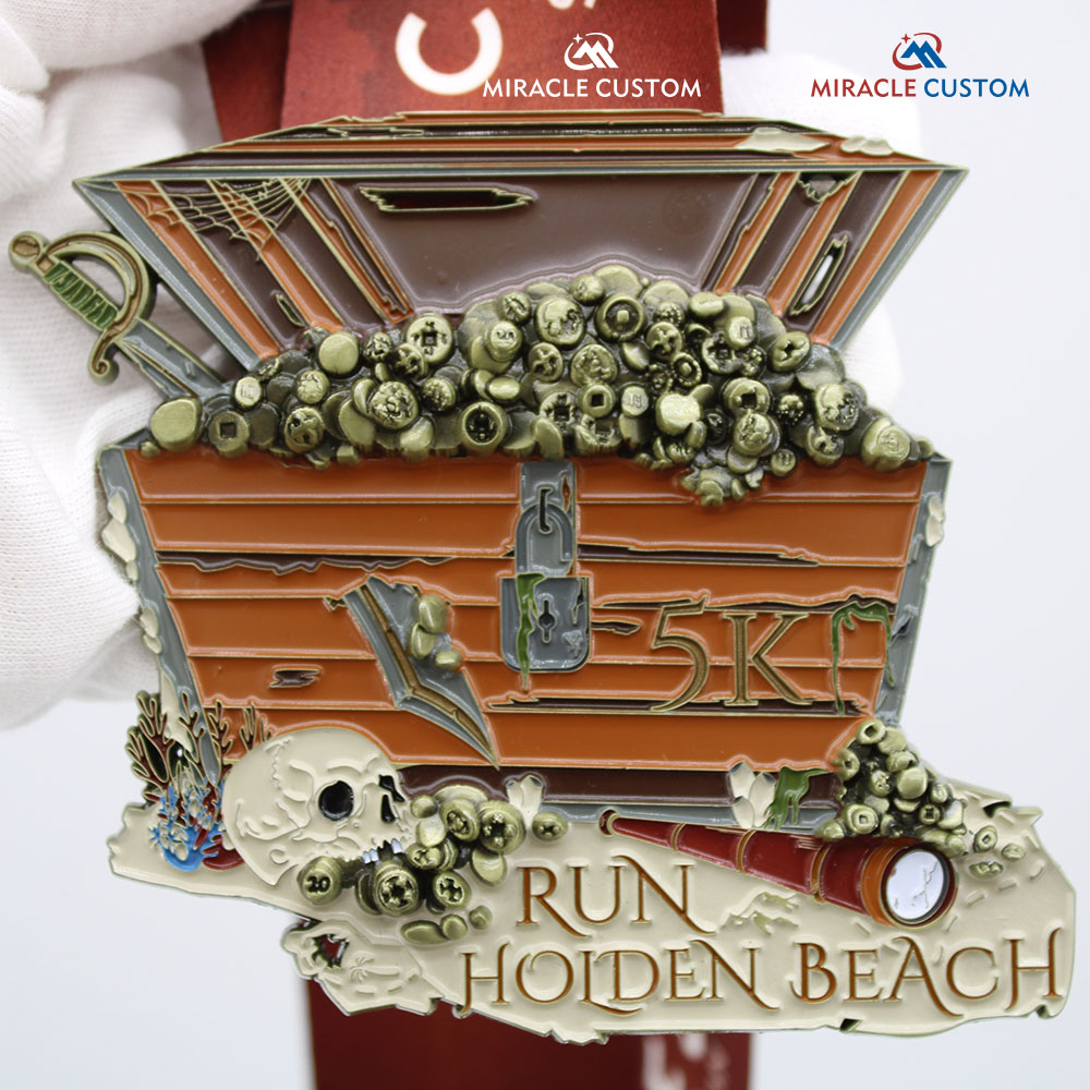 Custom Run Beach Medals 3D Sports Medals