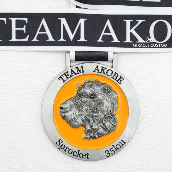 Custom Team AKobE Marathon Sprocket 35KM Finisher Medals