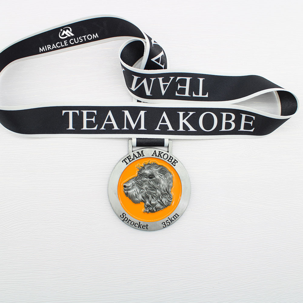 Custom Team AKobE Marathon Sprocket 35KM Finisher Medals