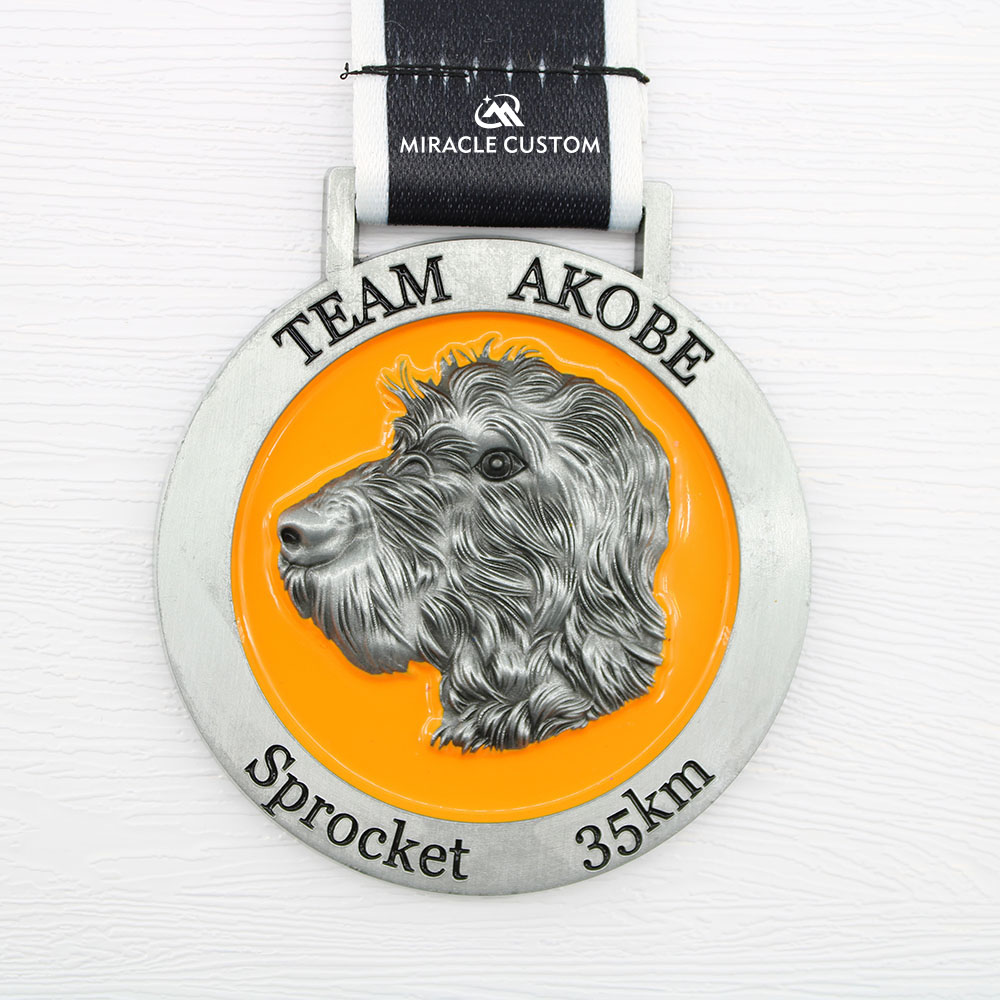 Custom Team AKobE Marathon Sprocket 35KM Finisher Medals