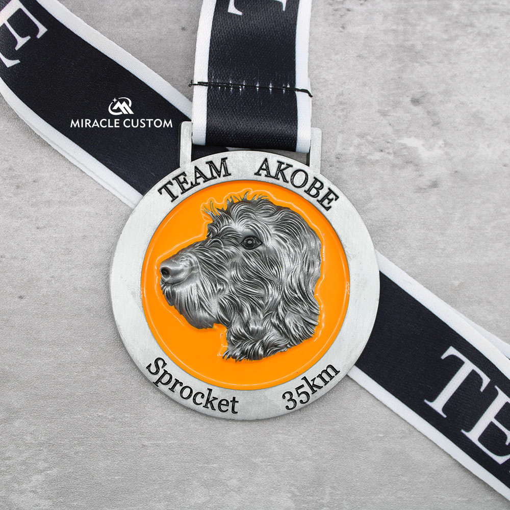 Custom Team AKobE Marathon Sprocket 35KM Finisher Medals