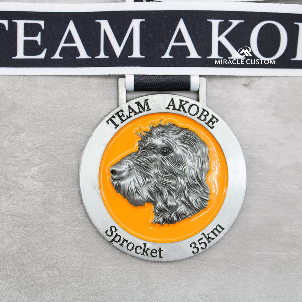 Custom Team AKobE Marathon Sprocket 35KM Finisher Medals