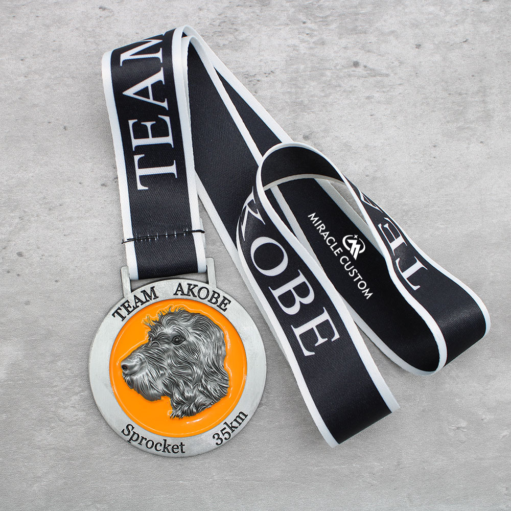 Custom Team AKobE Marathon Sprocket 35KM Finisher Medals