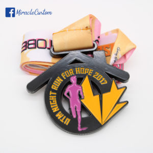 Custom cut out sports medals