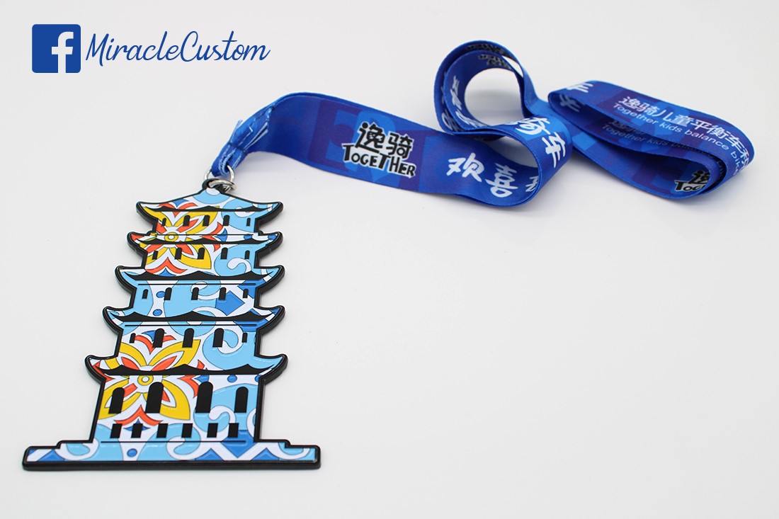 custom color fill sports medals