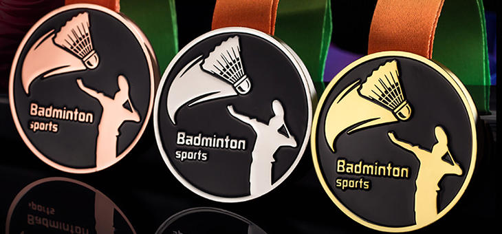 custom badminton sports medals
