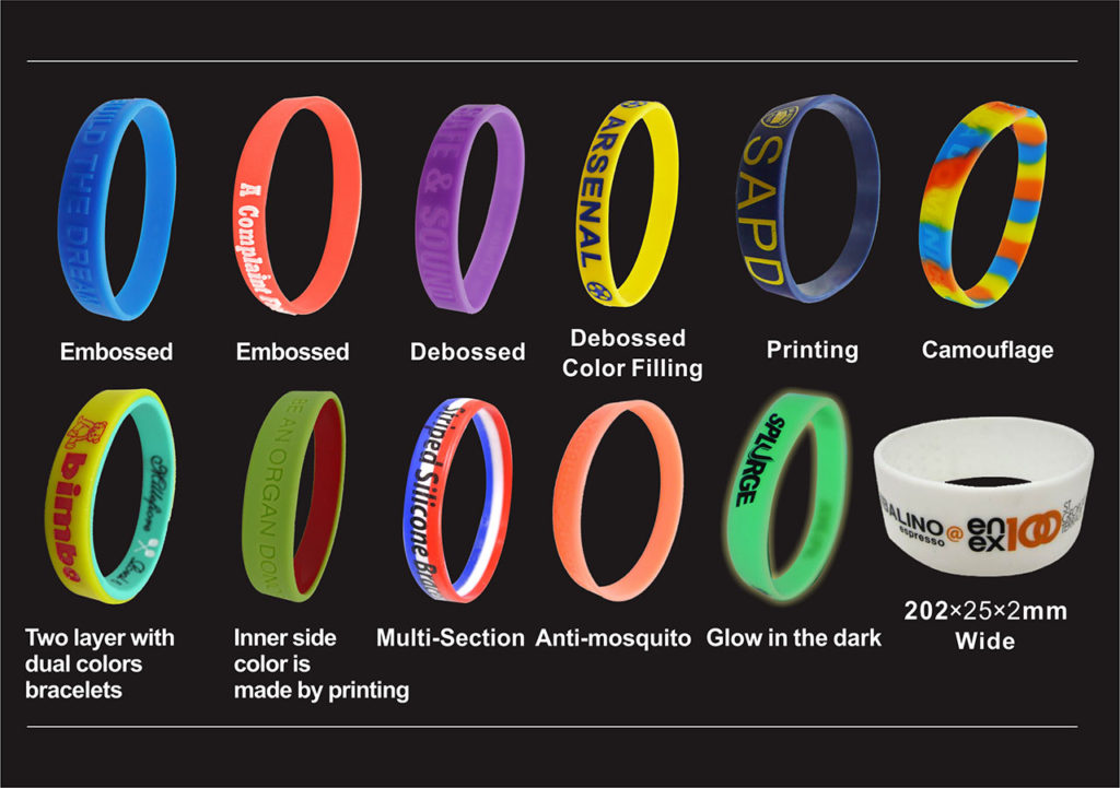 Silkscreen Silicone Wristband