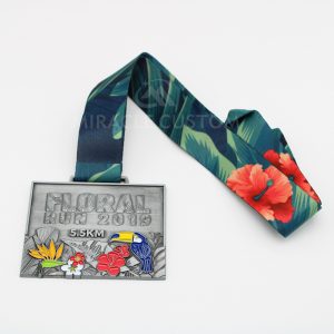 Custom Floral Virtual Run Medals