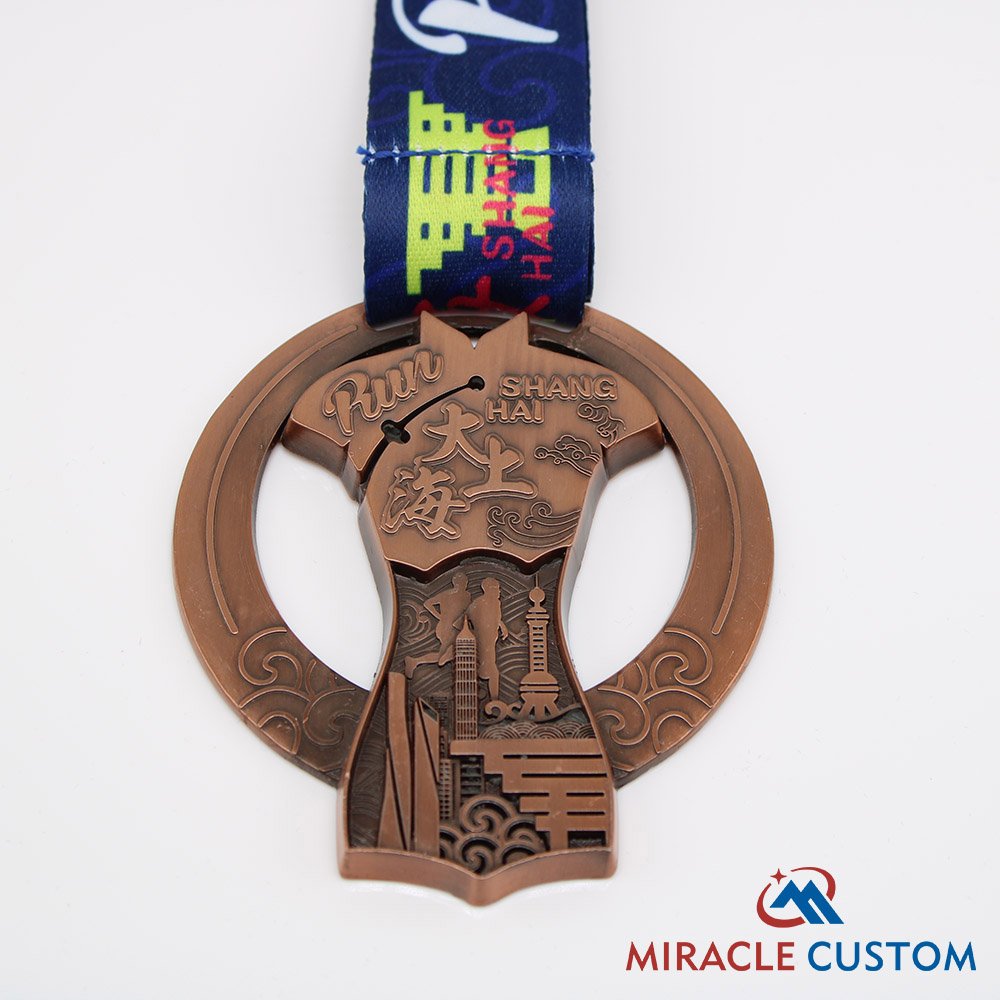custom shanghai marathon medals