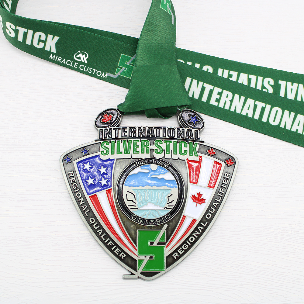 Custom Regional Silver Stick Tournament Championship Medals