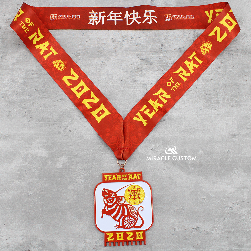 custom new year challenge the year of the rat event medals