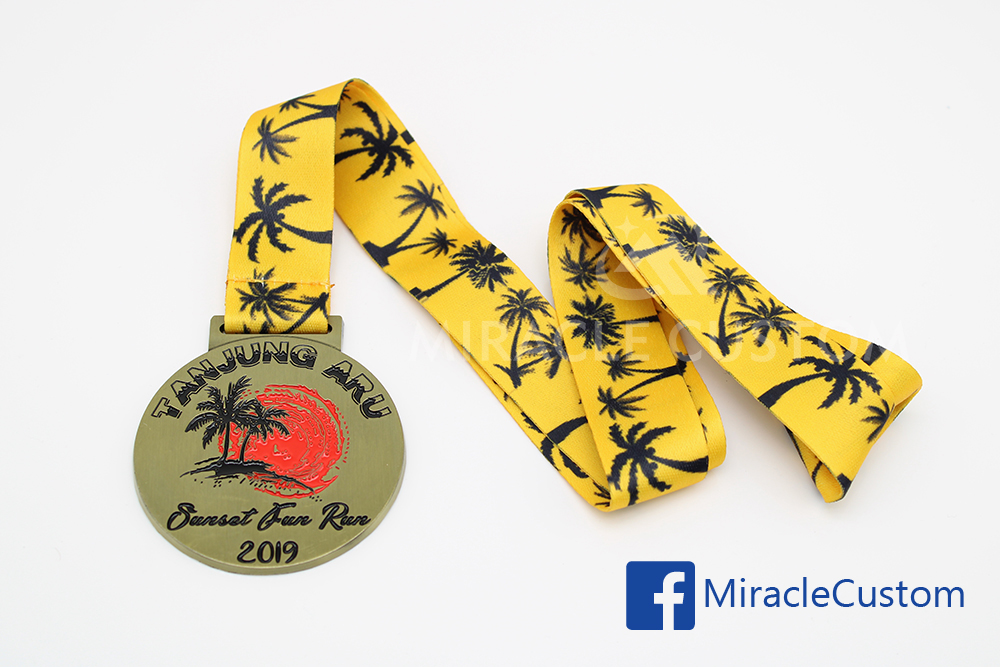 custom sunset fun run medals