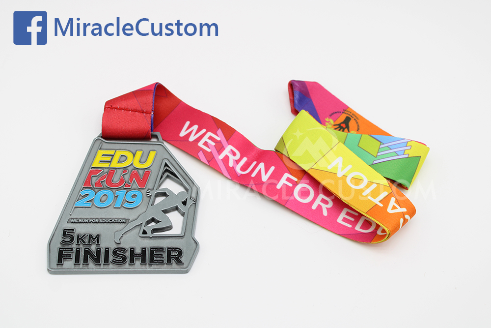 custom edu run finisher medals