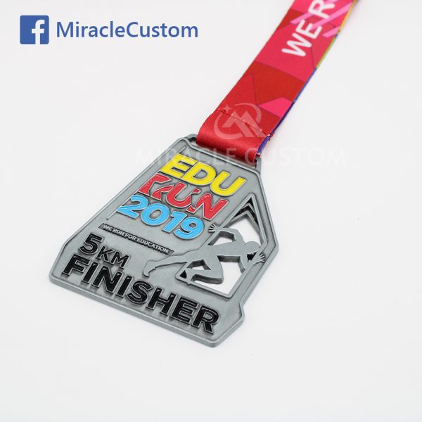 custom edu run finisher medals