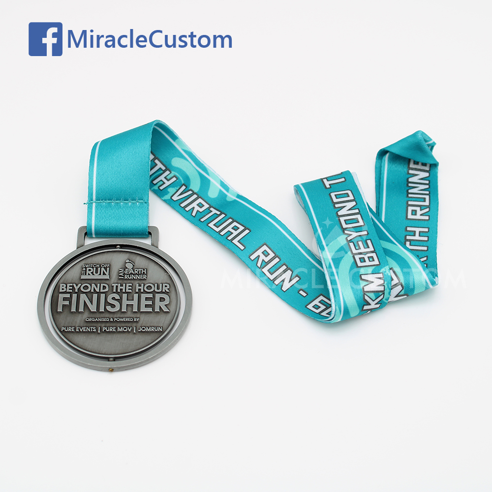 Custom Virtual Run Spin Medals