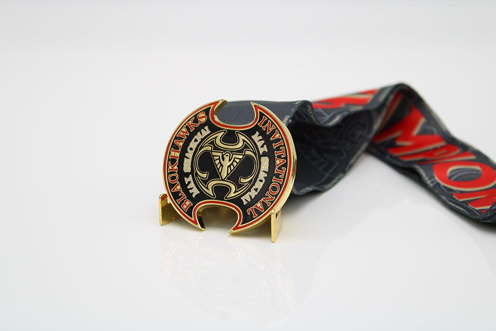 custom blackhawks invitational medals