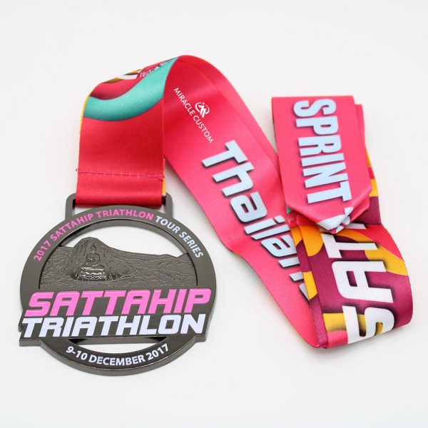 custom triathlon sports medals