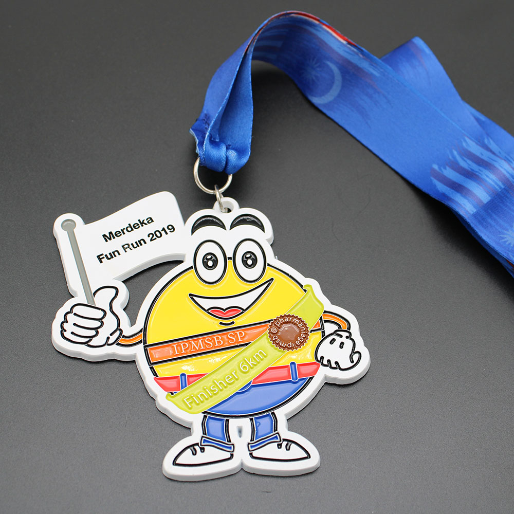 custom merdeka fun run medals