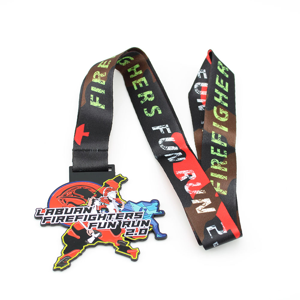 custom labuan firefighters fun run medals