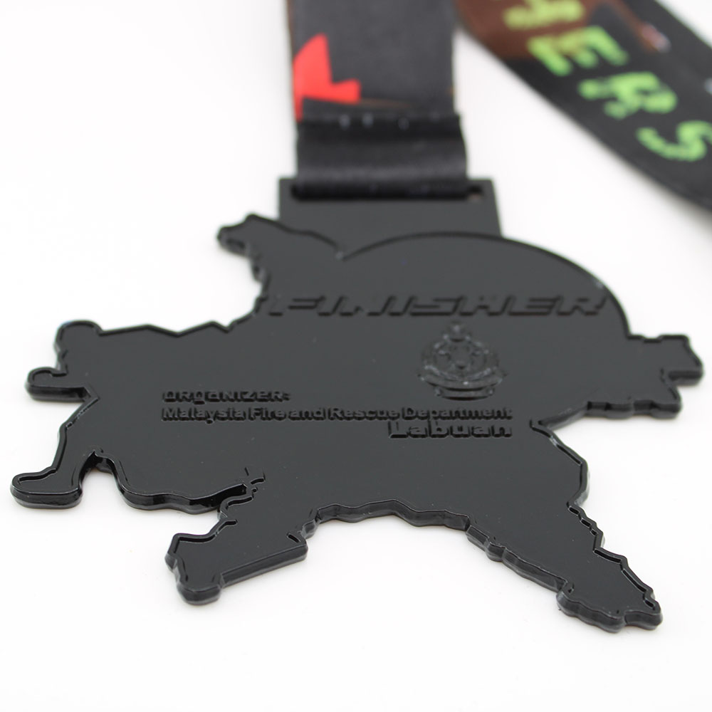 custom labuan firefighters fun run medals