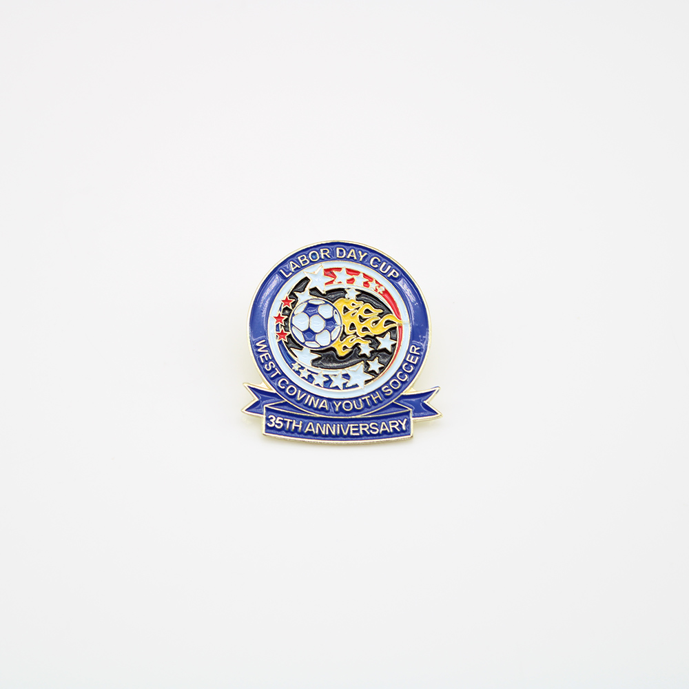 Labor Day Lapel Pins with SOFT ENAMEL COLORS