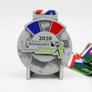 schneider electric marathon paris 2020 spin medals