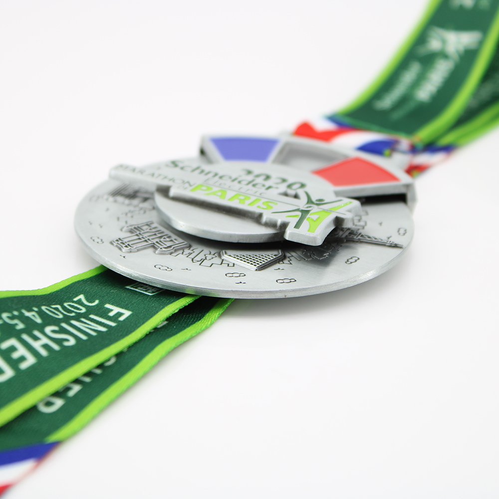 schneider electric marathon paris 2020 spin medals