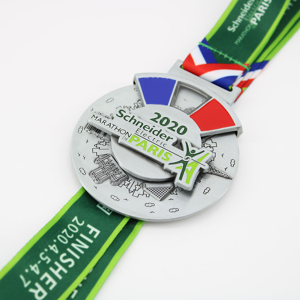 schneider electric marathon paris 2020 spin medals