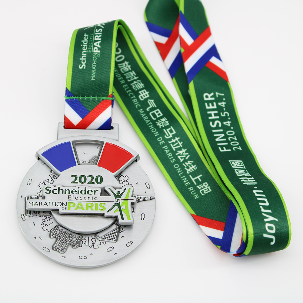 schneider electric marathon paris 2020 spin medals