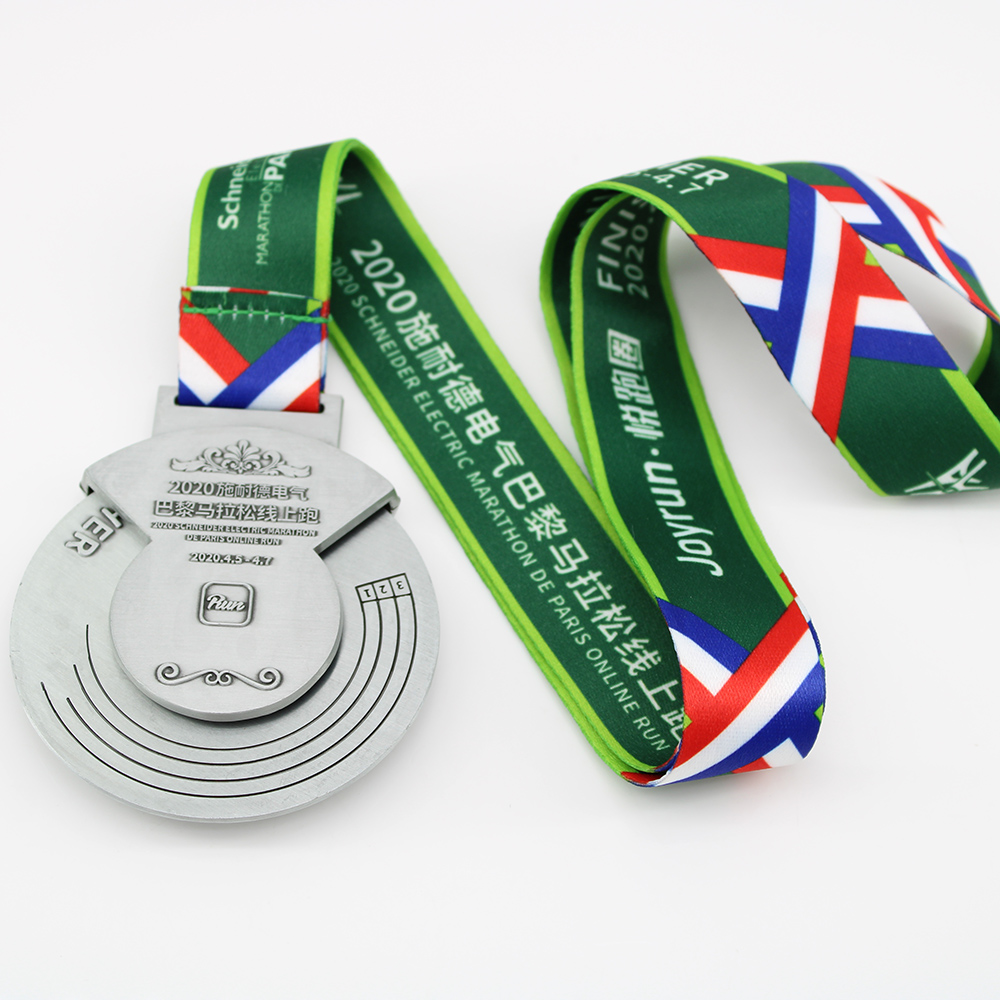 schneider electric marathon paris 2020 spin medals