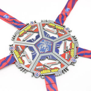 Custom Multiple Piece Spin Medals with Magnet and glitters