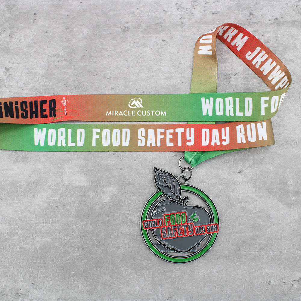 Custom World Food Safety Day Run 2019 Race Medals